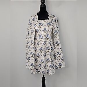 Sam & Jess Mini Dress Set Long Shacket Strapless Dress Floral Coquette Dainty